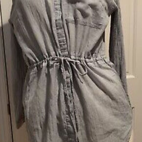 A.N.A. Women Button Front Drawstring Waist Tunic Blouse M - Picture 12 of 12